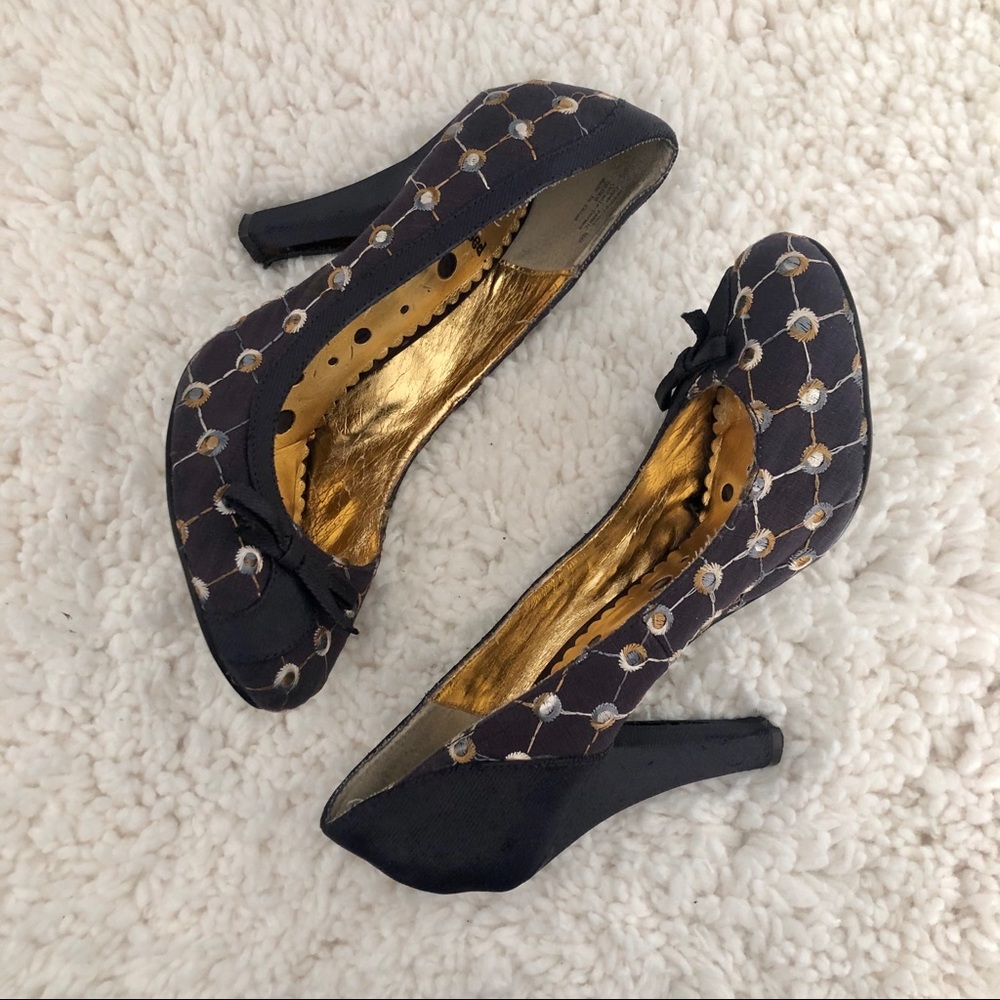 Not Rated Purple Polka Dotted Heels [Size: 9.5]